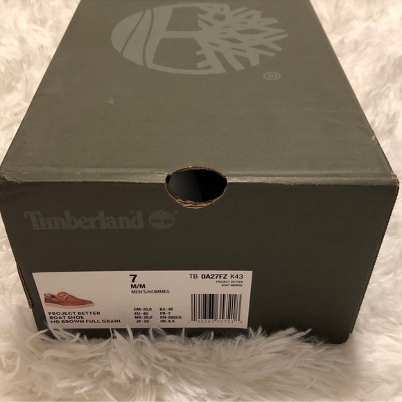 Timberland Project Better Boat Full Grain Leather Upper Brown Shoes Size 7M - Picture 6 of 16